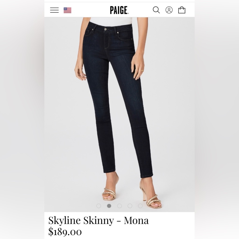 PAIGE Skyline Skinny Jean - Mona - Size 28
